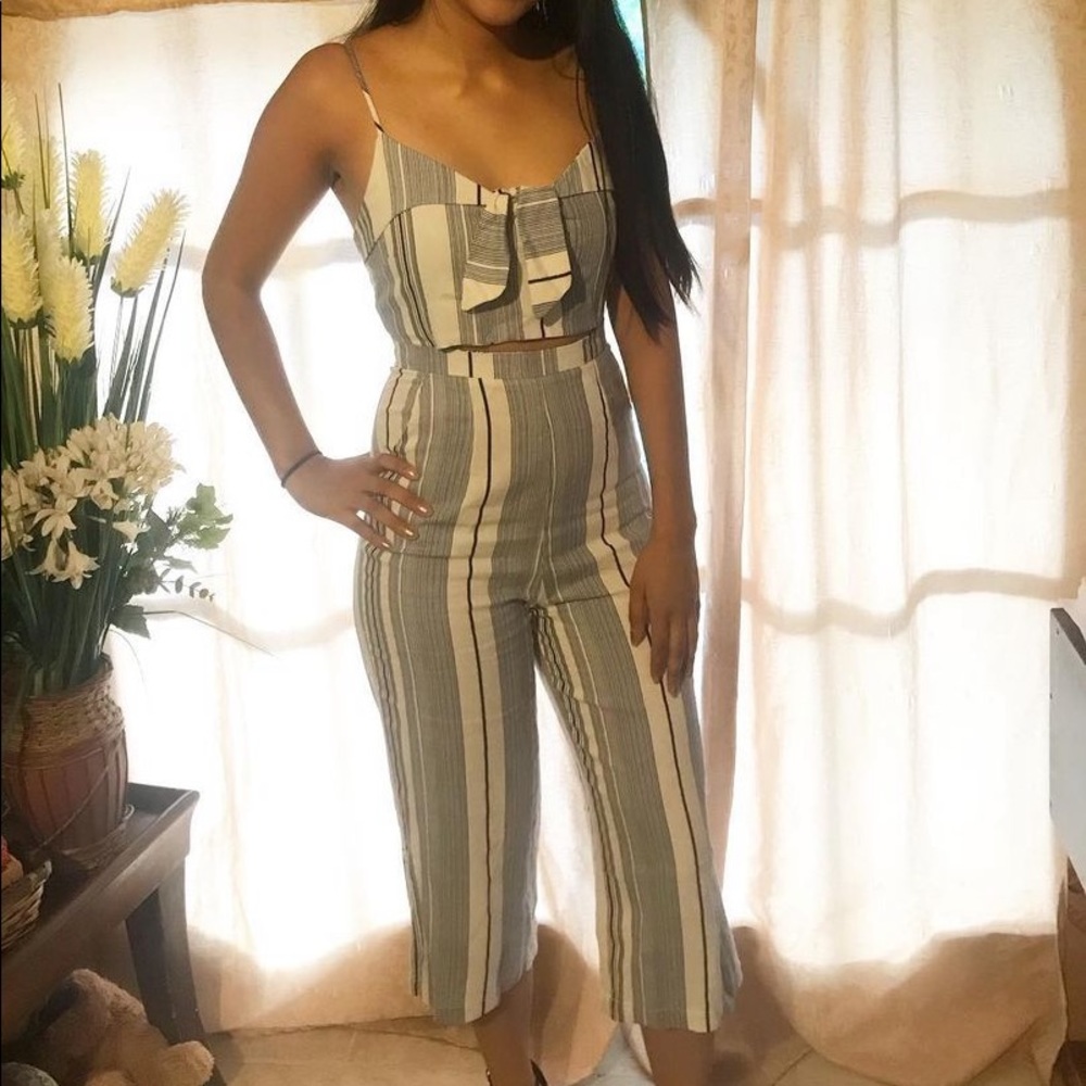 Striped jumpsuit